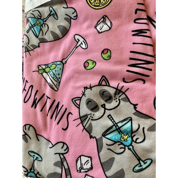 Meowtinis Ladies Sleep Jogger Pant Cat SZ S / 4-6 - Picture 7 of 9